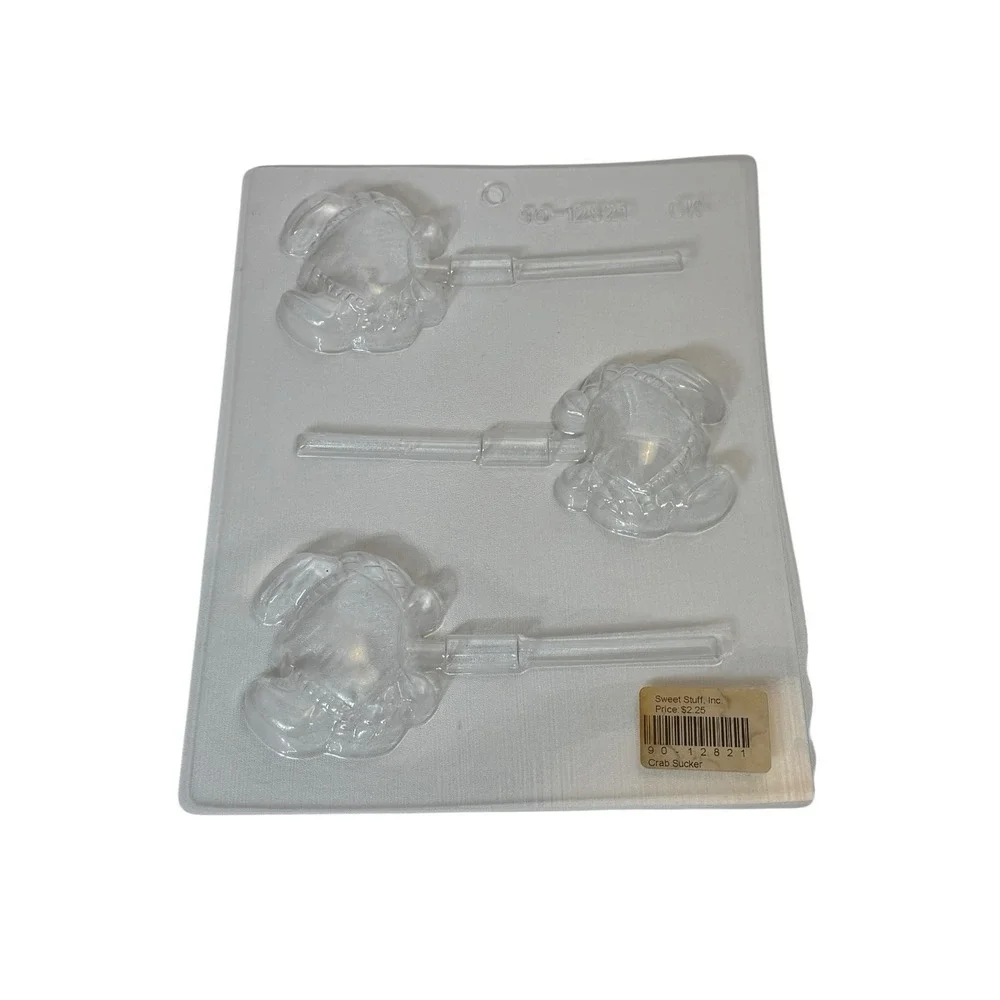Plastic Candy Molds Beach Summer Crab‎ Suckers Lot of 5 Trays